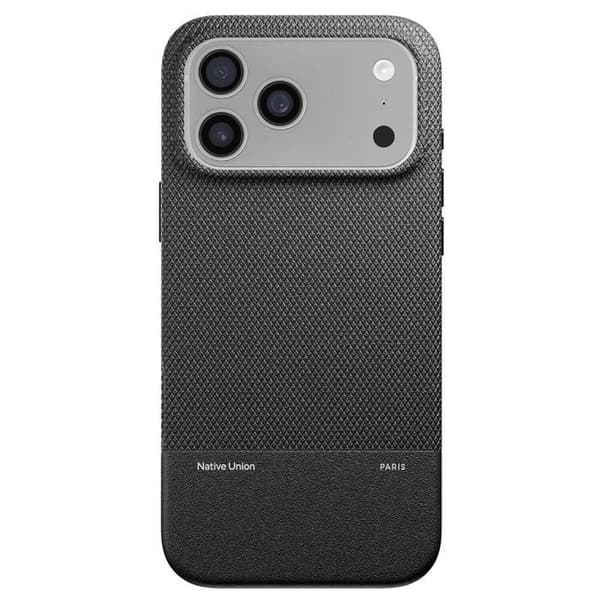 Cover til iPhone 17 Pro Max MagSafe Stødabsorberende Tekstur Serie ReClassic Native Union Sort