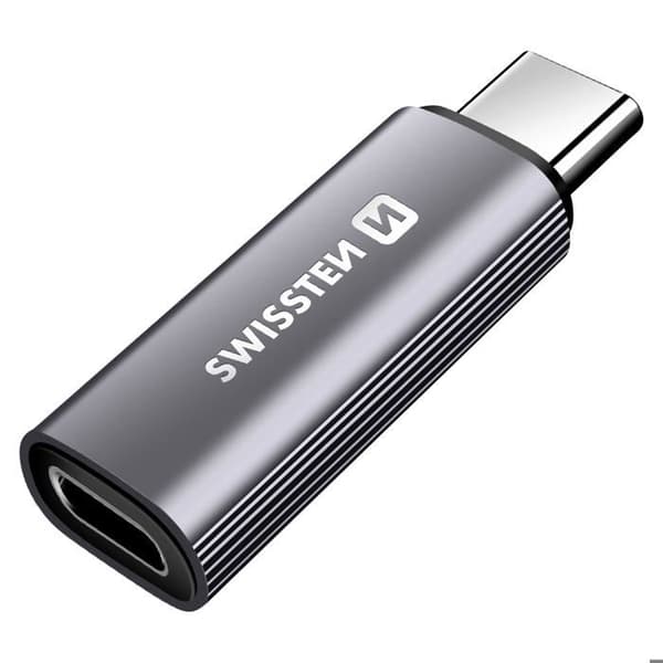 USB-C Han til Lightning Hun 3A Swissten Swissten Grå