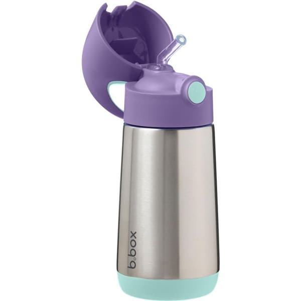 B.box termokande med sugerør 350 ml lilas pop