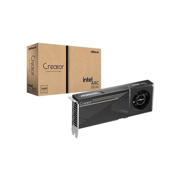ASRock Intel Arc Pro B60 Creator 24GB GDDR6 Grafikkort Fire DisplayPort PCIe 4.0