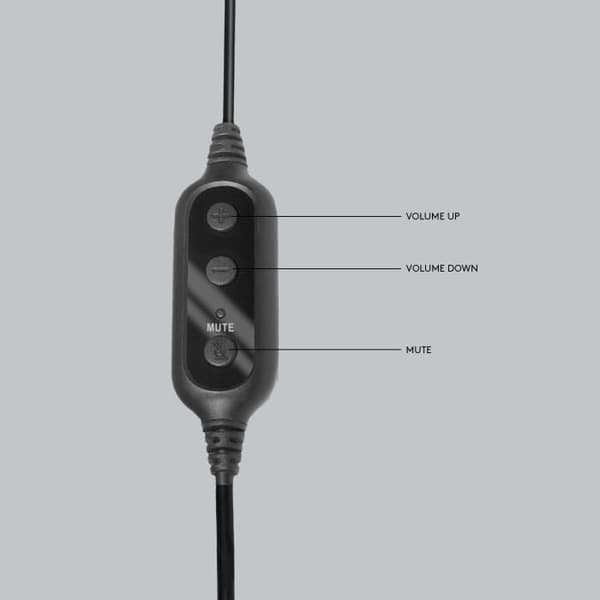 LOGITECH - USB kablet headset - 960 - Sort