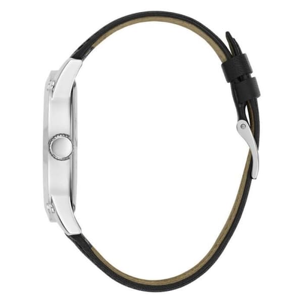 Guess Crescent Herreur Stål Sort Læder GW0628G1