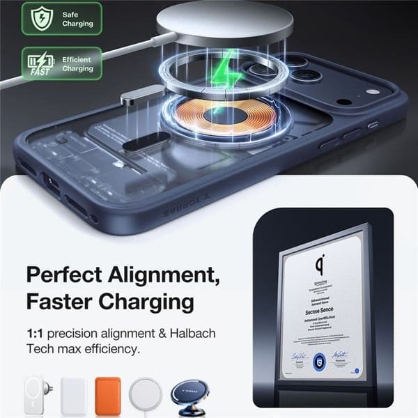 Skal för iPhone 17 Pro Max - TPU+PC, Mörkblå