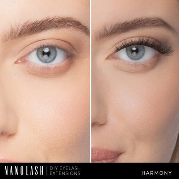 Falske øjenvipper - Nanolash - Startkit HARMONY - Hjemmeanvendelse - Sort farve - Bunch extensions
