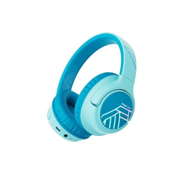 Børneheadset - PowerLocus - Bluetooth - Begrænset volumen 74-85-94dB - 45 timer - Farverige LED-lys