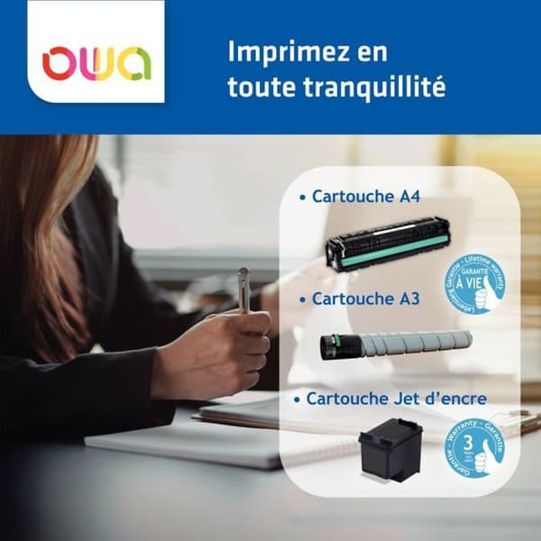 OWA Tonerpatron - Sort - genfremstillet