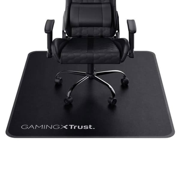 Trust Gaming Stoleunderlag til Kontorstole, Holdbart Materiale, 99 × 120 cm, til Gaming og Arbejde - Sort