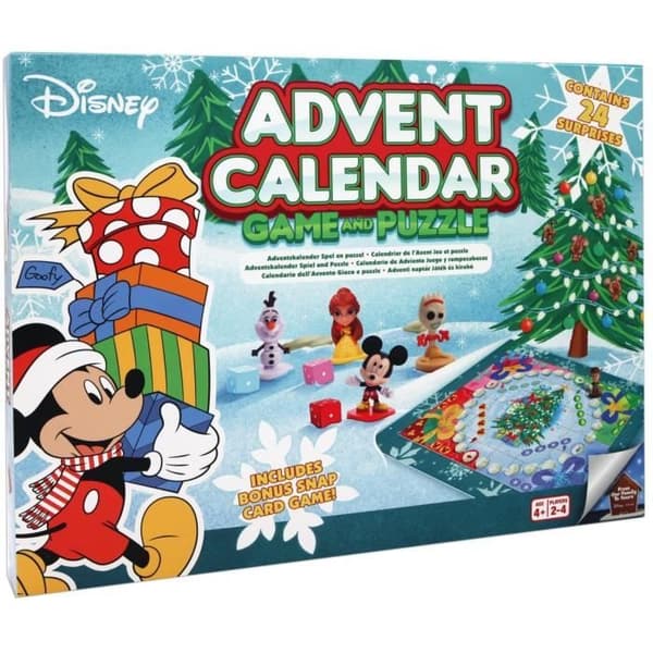 Disney adventskalender junior 39,2 cm blå is karton 28-dele