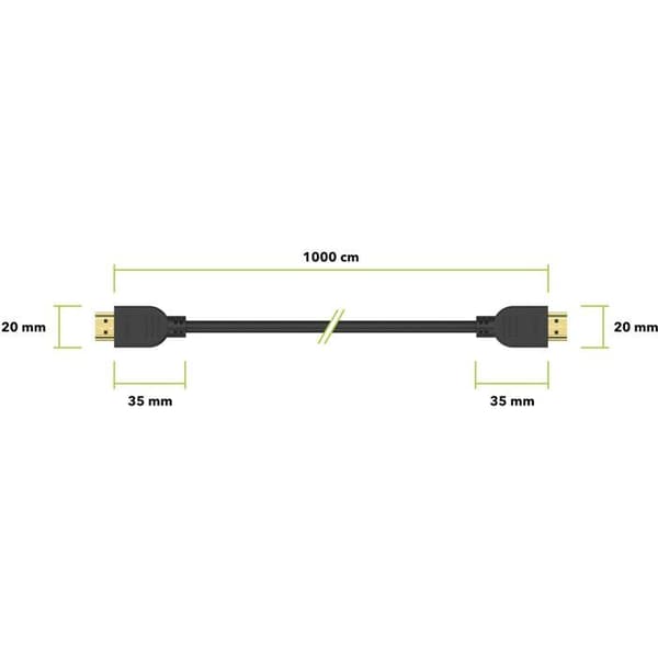 AlzaPower Core HDMI 1.4 High Speed 4K 10m sort
