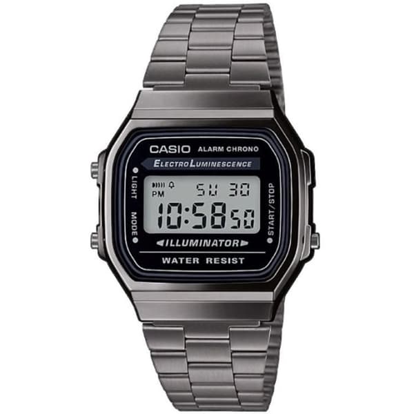 Ur - Casio - A168WEGG-1BEF - Unisex - Sort - Rustfrit stål - Digital