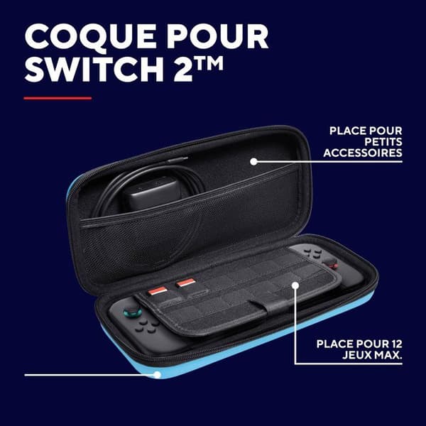 Pung til Nintendo Switch 2 - TRUST - GXT 1251B - Stødabsorberende - Plads til 4 Joy-Cons - Blå