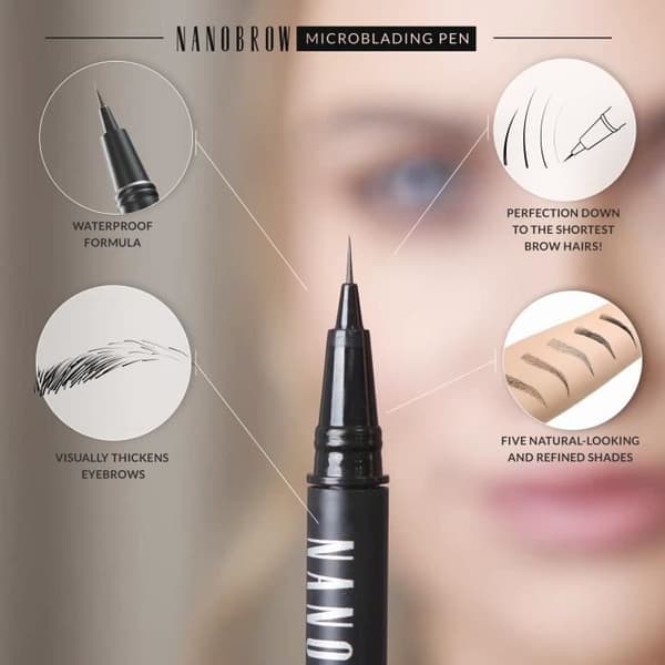 Ögonbrynspenna - NANOBROW - Asblond - Microblading-effekt - Optimal precision - Förtjockning