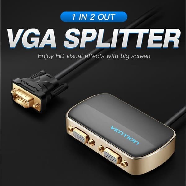 Vention 1 Ind 2 Ud VGA Splitter 1m Sort
