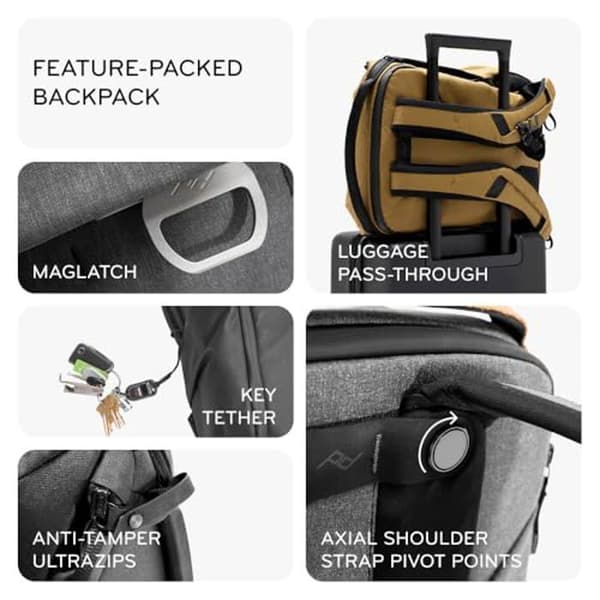 Fotorygsæk - PEAK DESIGN - Everyday Backpack 20L Eclipse (BEDB-20-EP-3) - 20L - MagLatch + UltraZips - 3 FlexFold