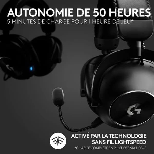 Gaming headset - Trådlös - Logitech G - Pro X 2 - Bluetooth - PS5, PS4, PC - Svart