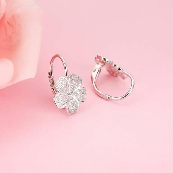 Örhängen - Moiss E0000564 - Silver - Zirconblommor - För kvinnor