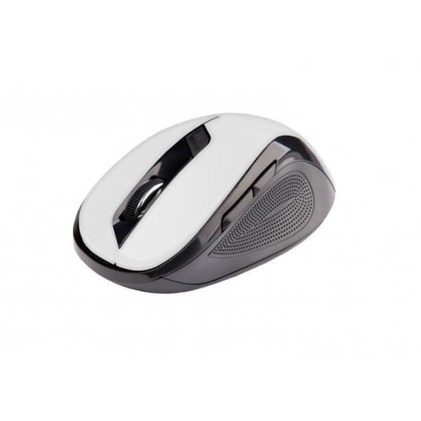 C-TECH WLM-02W, Højrehåndet, Optisk, RF trådløs, 1600 DPI, Sort, Hvid