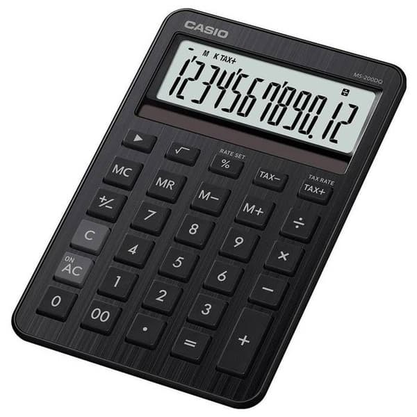 Casio skrivebordskalkulator sort (B x H x D) 101 x 18.8 x 154.5 mm