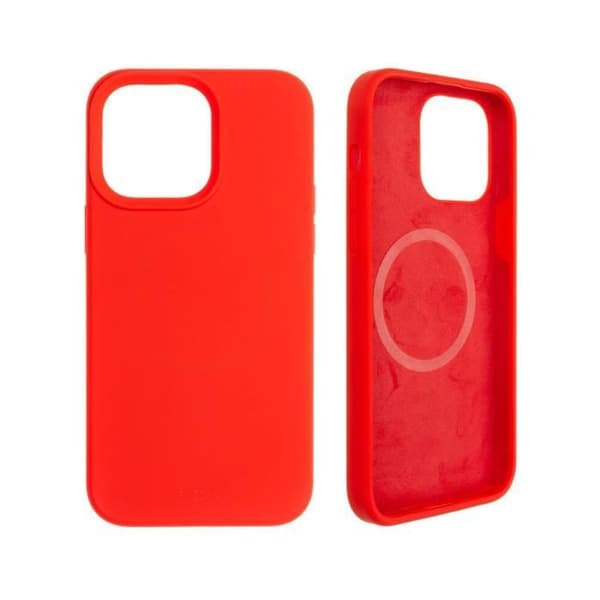 Bagcover FIXED MagFlow med MagSafe støtte til iPhone 14 Pro Max, rød