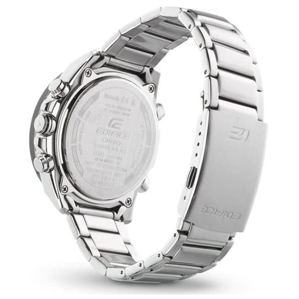 Casio - Herrklocka - Kvarts - Analog - Digital - Silverband i rostfritt stål - ECB-20DB-1AEF