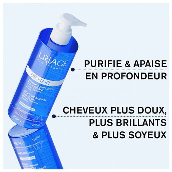 Uriage ds hår shampoo blød balancerende 500ml
