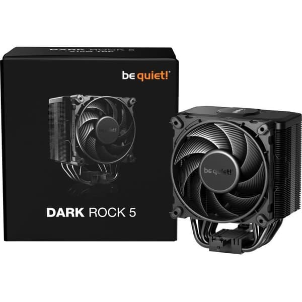 CPU-køler - BEQUIET - Dark Rock 5 - Silent Wings 135mm ventilator - Værktøjsfri montering - Elegant design