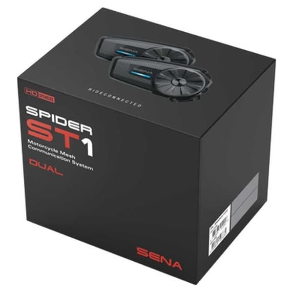 SENA SPIDER ST1 Mesh kommunikationssystem til motorcykel - Dobbeltpakke sort