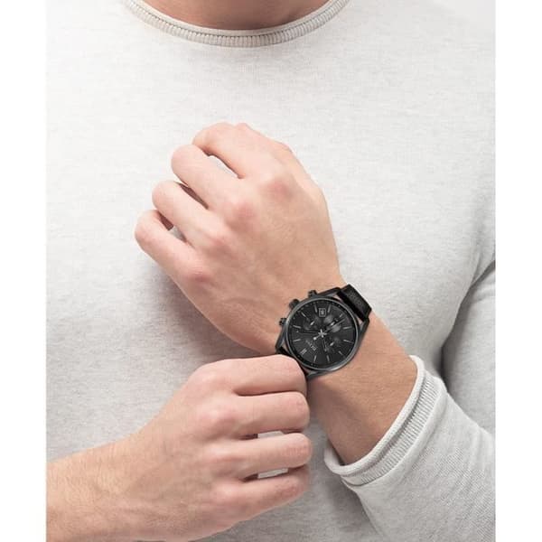 Ur - Hugo Boss - 1513880 - Quartz Chronograph - Sort læder - 43 mm