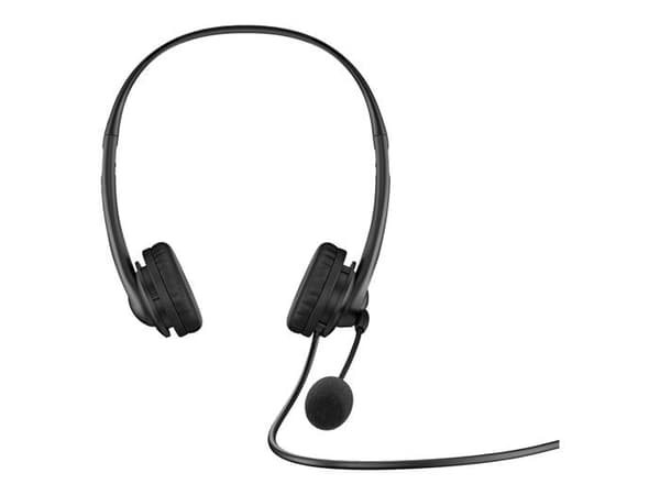 Høretelefoner - HP - Over-ear - Kablet - Boom-mikrofon - Sort