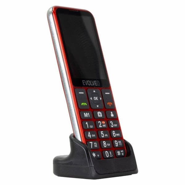 Mobiltelefon - EVOLVEO - EasyPhone LT - Rød - 2,8" TFT - Dobbelt SIM - 2Mpx