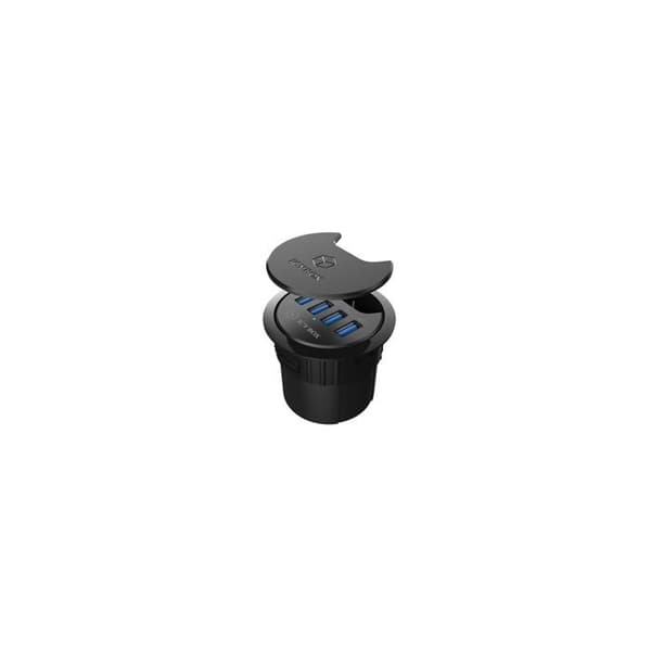 USB 3.0 Hub - RaidSonic - IB-HUB1403 - 4 Porte - Indbygget Montering - Sort