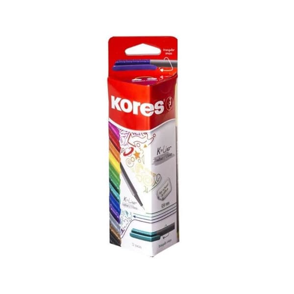 12 Assorterede K-Liner Tuscher 0,4 Mm - Kores