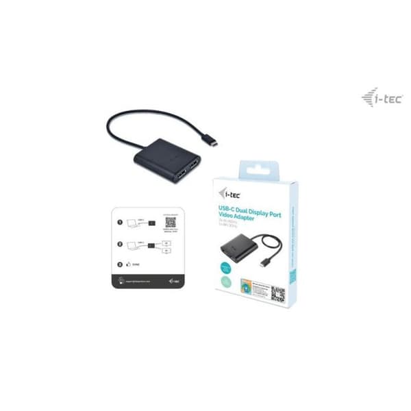 I-Tec C31DUAL4K60DP Adaptere Sort