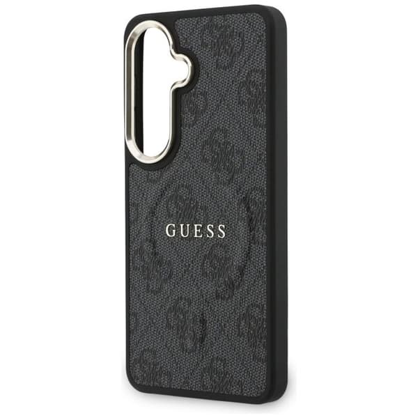 Coque Guess 4G Præget Ring MagSafe til Samsung Galaxy S26 - Sort