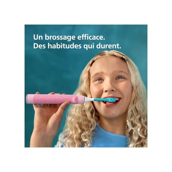 Sonic tandbørste - PHILIPS - Sonicare For Kids - 3 år+ - 2 bløde tilstande - Lyd- og lys timer