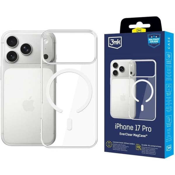 Telefoncover - bumper til telefon 3mk EverClear MagCase pro Apple iPhone 17 Pro