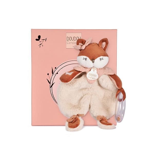 Doudou rangle Mina - 18 cm - DOUDOU ET COMPAGNIE - Beige