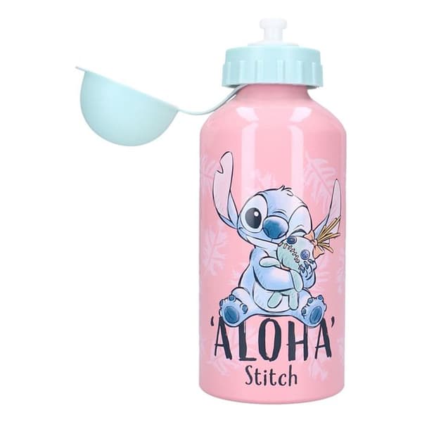 Barnflaska - LILO OCH STITCH - 500ml - Aluminium - Rosa - Flicka