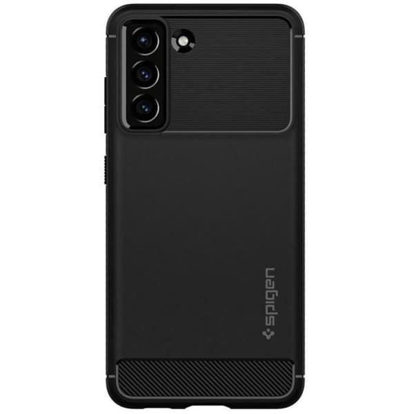 Coque - SPIGEN - Rugged Armor - Sort - Skridsikker - Fleksibel silikone