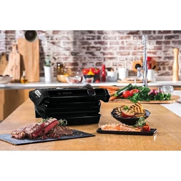 Kontaktgrill - TEFAL - OptiGrill Elite GC7508 - Sort - 2000 Watt - Rektangulær