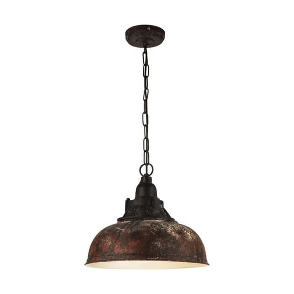 Suspension - GRANTHAM - E27 - Antik brun stål - D370mm - 1x60W