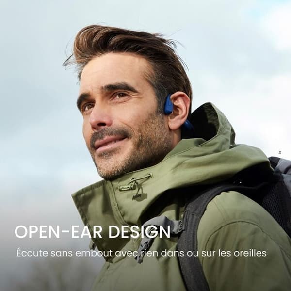 Hörlurar Shokz BENBONELED OPENRUN USB-C BLÅ