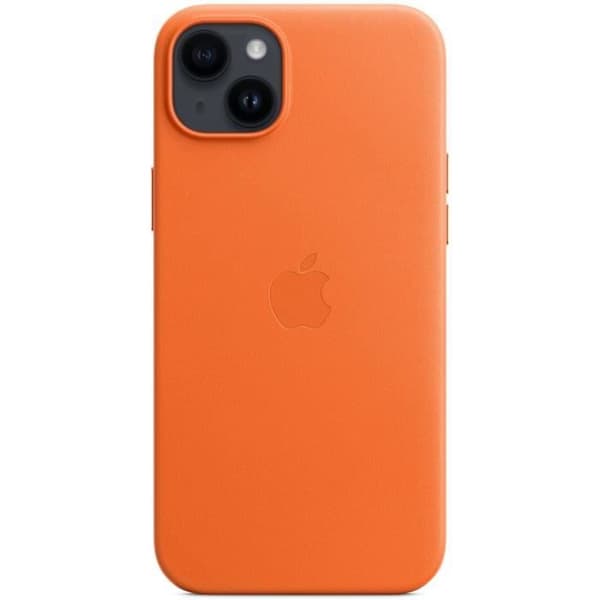 Læderetui til iPhone 14 Plus - Orange
