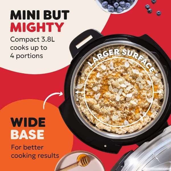 Multikoger - INSTANT POT - Classic Mini - 3,8 L - 7 funktioner - Sort