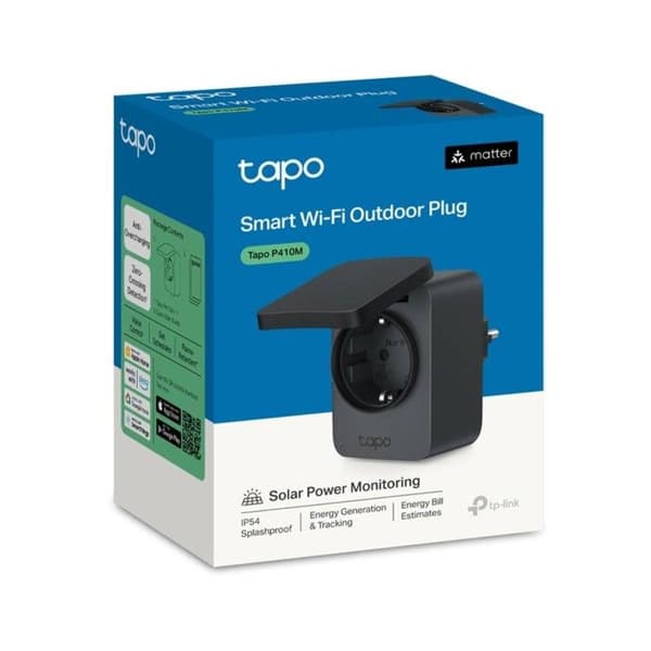 TP-Link Tapo P410M Udendørs Smart Stik Sort