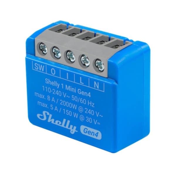 Shelly 1 Mini Gen4 Blå Automatiseringsmodul