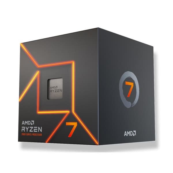 Processor - AMD - Ryzen 7 7700 - Socket AM5 - 8 kerner/16 tråde - 3.8 GHz (boost 5.3 GHz)