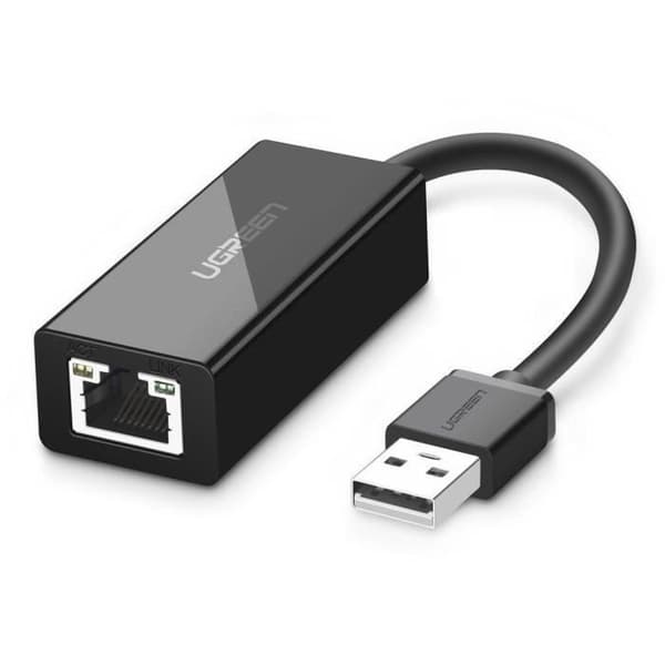 Ethernet-adapter - UGREEN - USB 2.0 - RJ45 - Sort - Nem netværksforbindelse