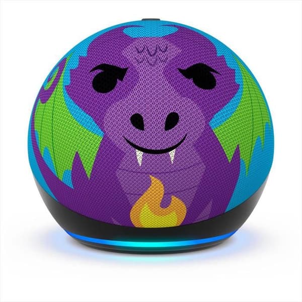 Echo Dot 5. generation Smart højttaler Alexa Kids Edition (Drage)