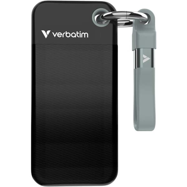 Verbatim Pocket extern SSD - 256GB (Svart/Grå)